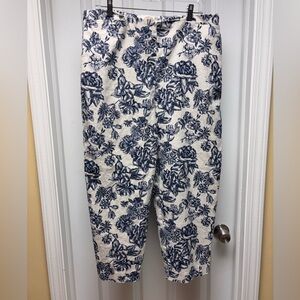 Talbots Floral Stretch Ankle Pants – Size 18